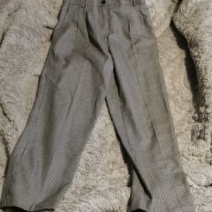 Vintage Gingham Plaid Trousers / Pants (Short)